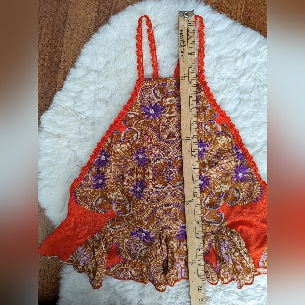 Free People Bali Desert Nova Cami Tank Orange & Purple xs - Picture 8 of 10